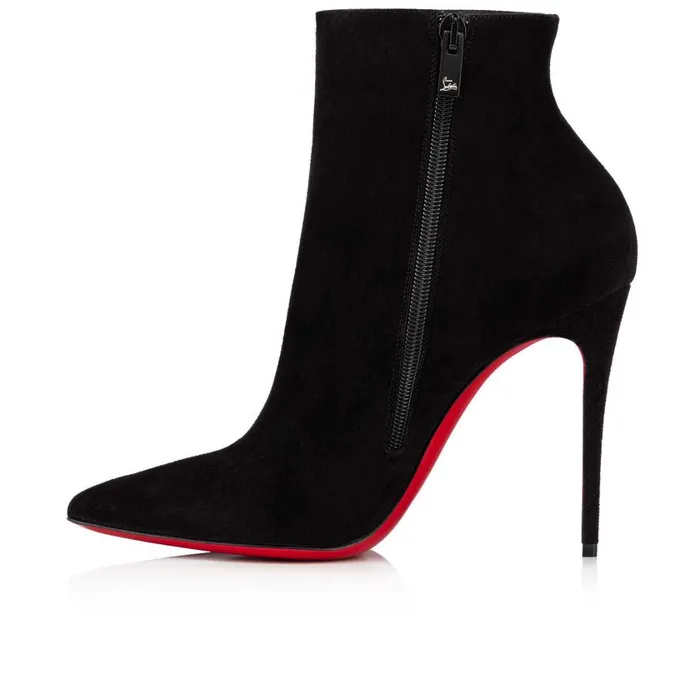 Women So Kate Booty 100 Mm Low Boots 8211 Veau Velours 8211 Black Black Christian Louboutin Ankle Boots