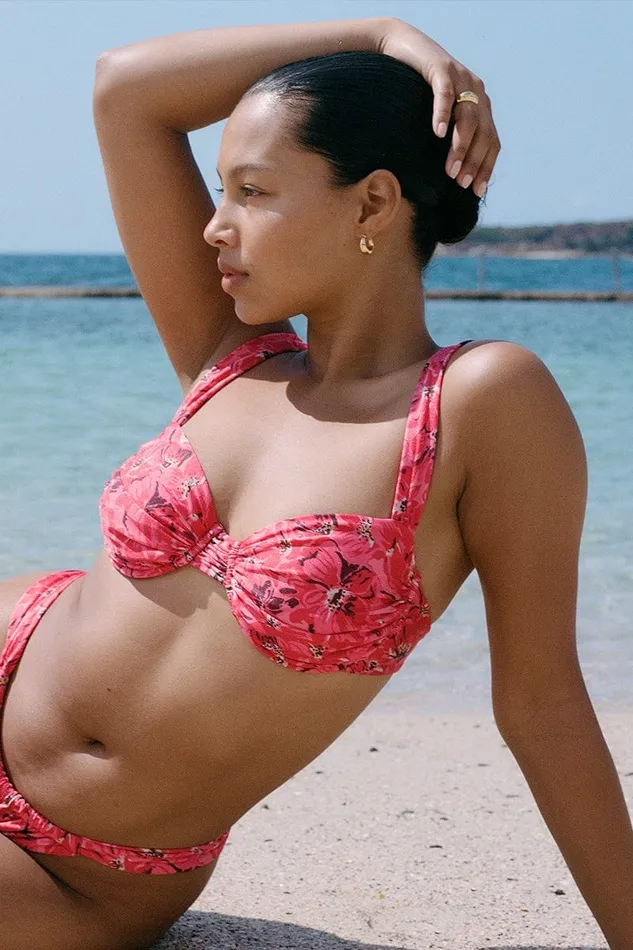 Women Sol Bikini Top El Limon Floral Pink Faithfull The Brand Swim Women Sol Bikini Top El Limon Floral Pink Faithfull The Brand Swim