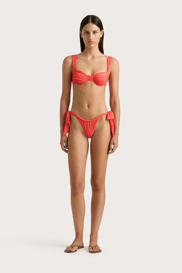Women Sol Bikini Top Vermillion Faithfull The Brand Swim