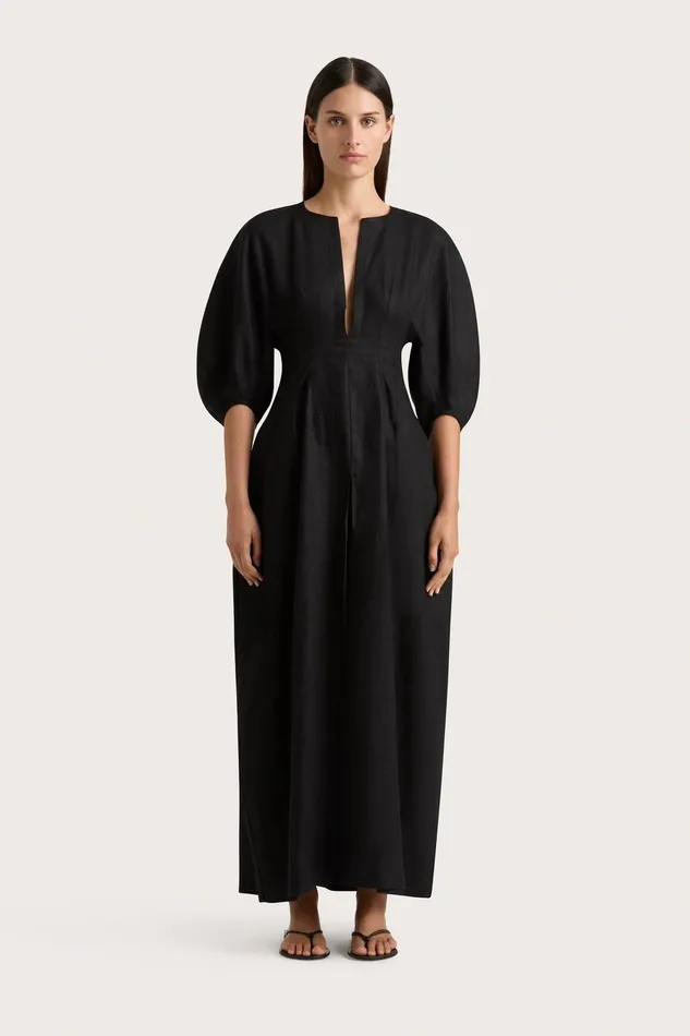 Women Soleil Maxi Dress Black Faithfull The Brand Maxi Dresses