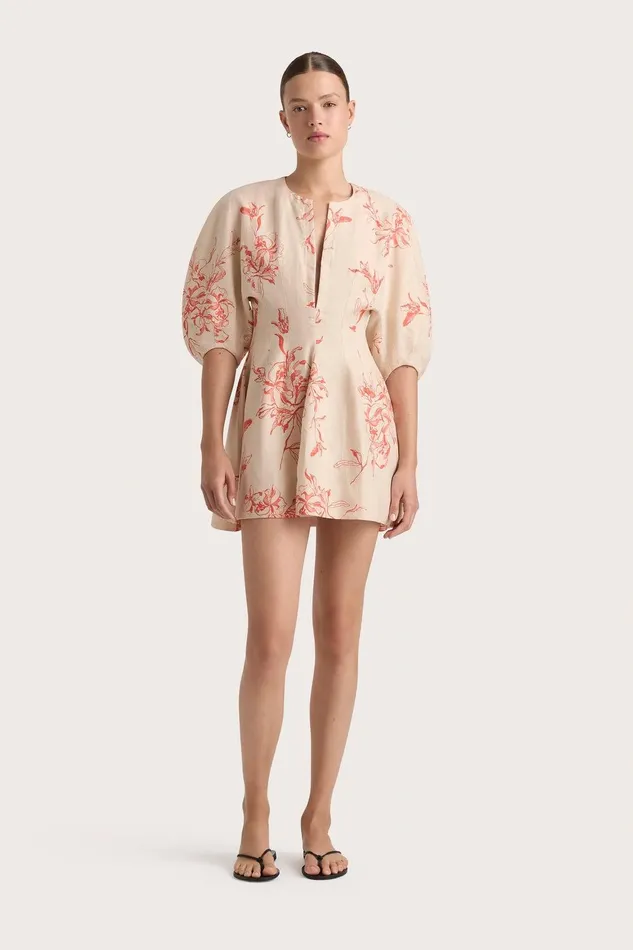 Women Soleil Mini Dress Leilani Vermilion Faithfull The Brand Mini Dresses Women Soleil Mini Dress Leilani Vermilion Faithfull The Brand Mini Dresses