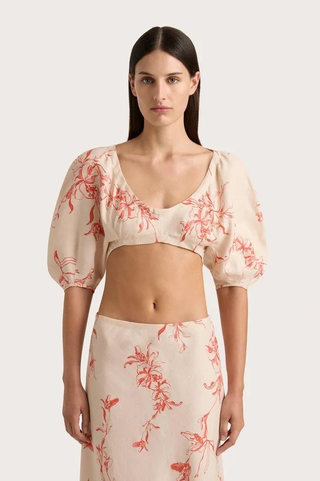 Women Soleil Top Leilani Vermilion Faithfull The Brand Tops Women Soleil Top Leilani Vermilion Faithfull The Brand Tops