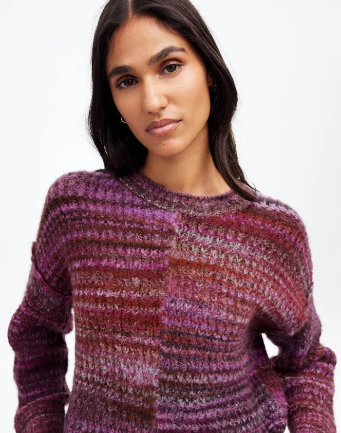 Women SpaceDyed Crewneck Sweater Spacedye Verbena Madewell Sweaters