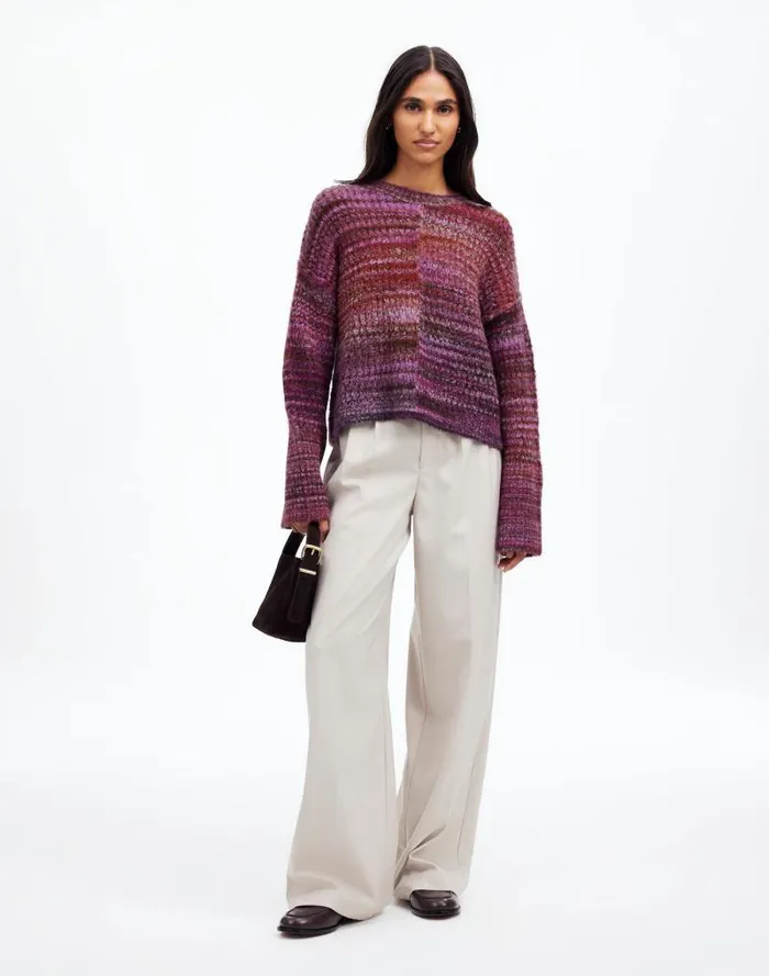 Women SpaceDyed Crewneck Sweater Spacedye Verbena Madewell Sweaters