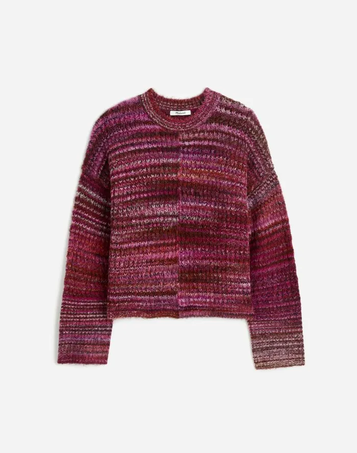 Women SpaceDyed Crewneck Sweater Spacedye Verbena Madewell Sweaters