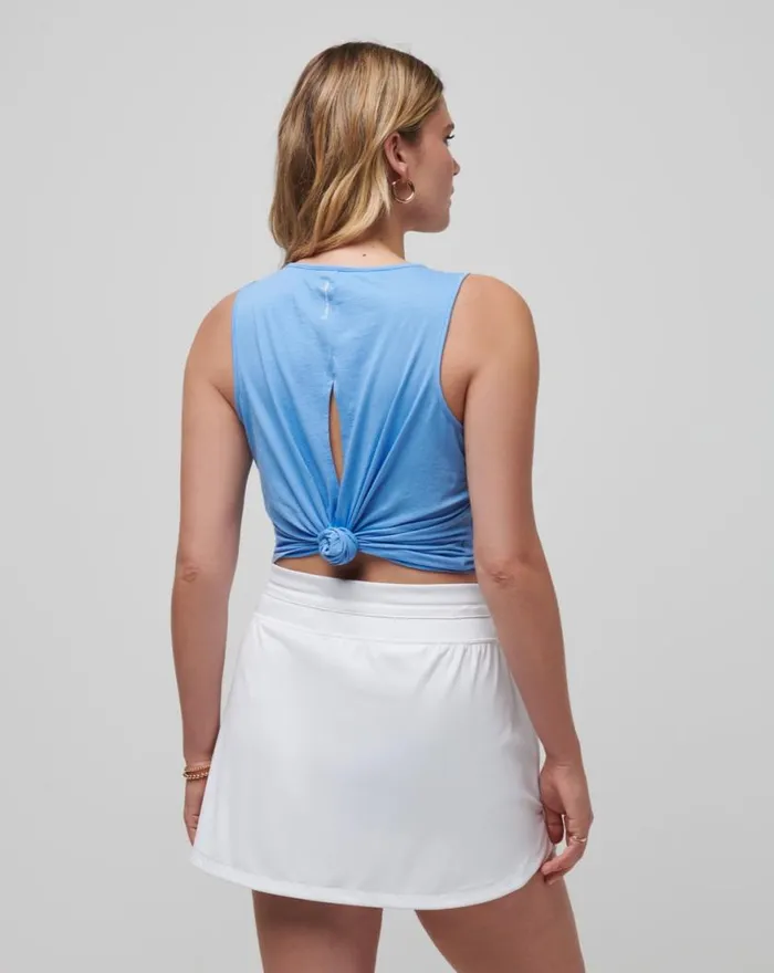 Women SPRING FLING TIE BACK TANK Cornflower Blue TravisMathew Tees