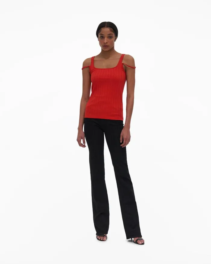 Women SquareNeck Tank Flame Helmut Lang Tops