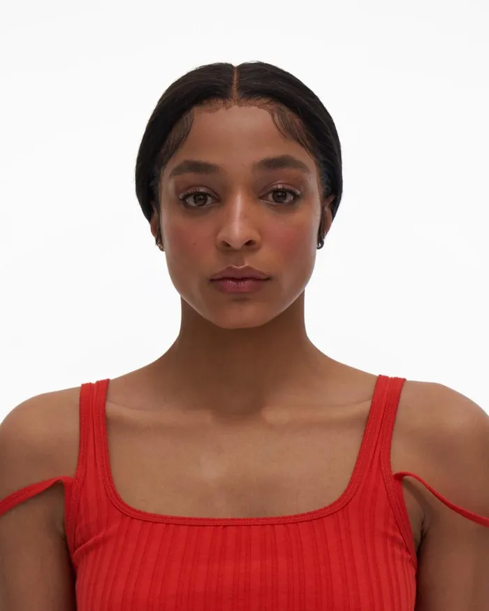 Women SquareNeck Tank Flame Helmut Lang Tops