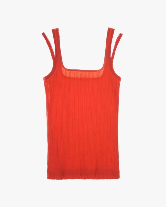 Women SquareNeck Tank Flame Helmut Lang Tops