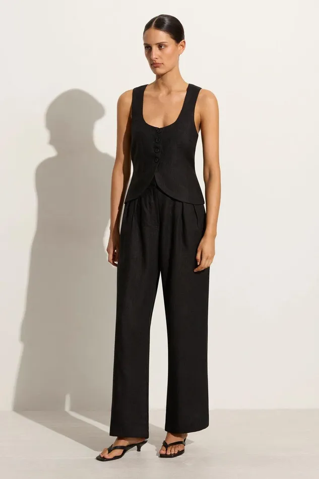 Women Stanze Vest Black Faithfull The Brand Tops Women Stanze Vest Black Faithfull The Brand Tops