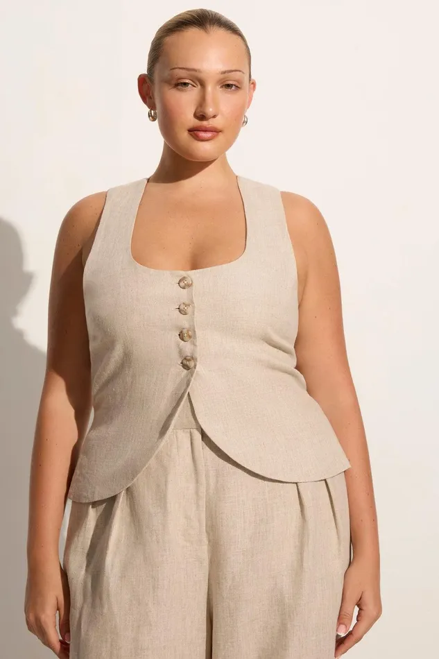 Women Stanze Vest Natural Faithfull The Brand Tops