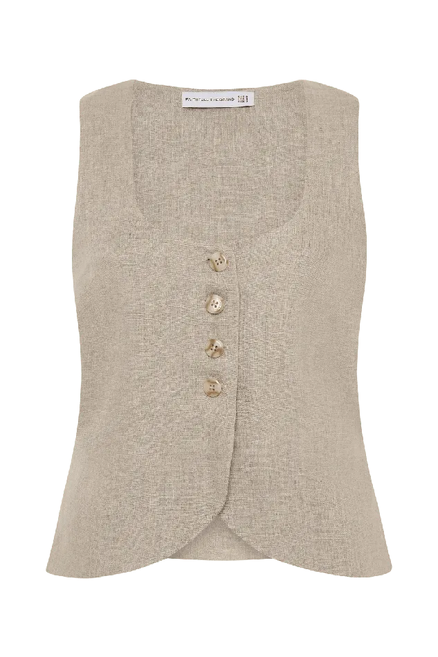 Women Stanze Vest Natural Faithfull The Brand Tops Women Stanze Vest Natural Faithfull The Brand Tops