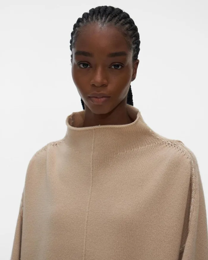 Women Stitch Mockneck Top Muslin Helmut Lang Sweaters
