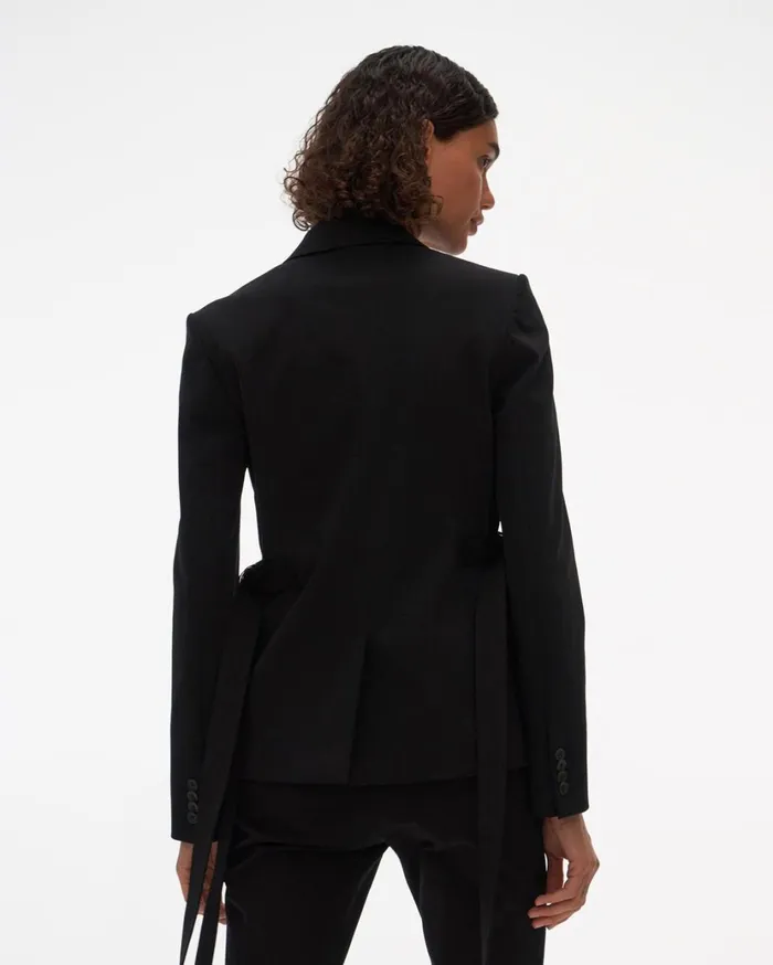 Women Strap Blazer Black Helmut Lang Jackets