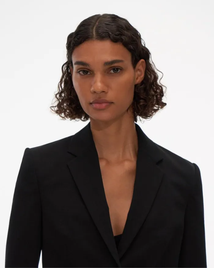 Women Strap Blazer Black Helmut Lang Jackets
