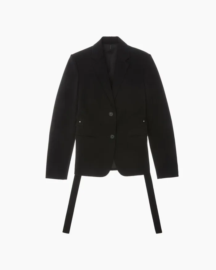 Women Strap Blazer Black Helmut Lang Jackets