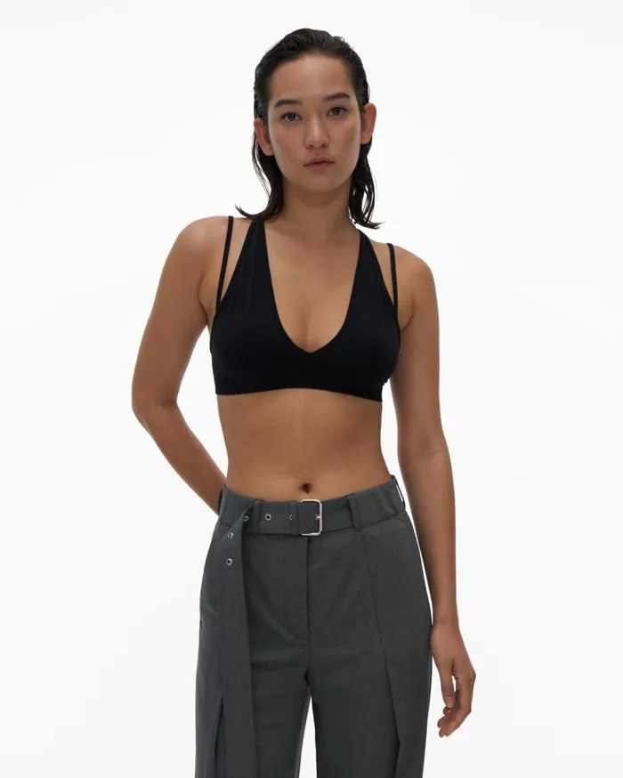 Women Strap Bra Black Helmut Lang TShirts and Sweatshirts