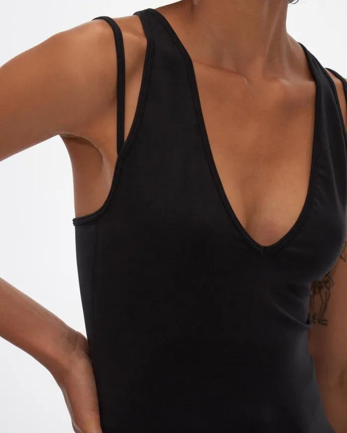 Women Strap Tank Black Helmut Lang TShirts and Sweatshirts