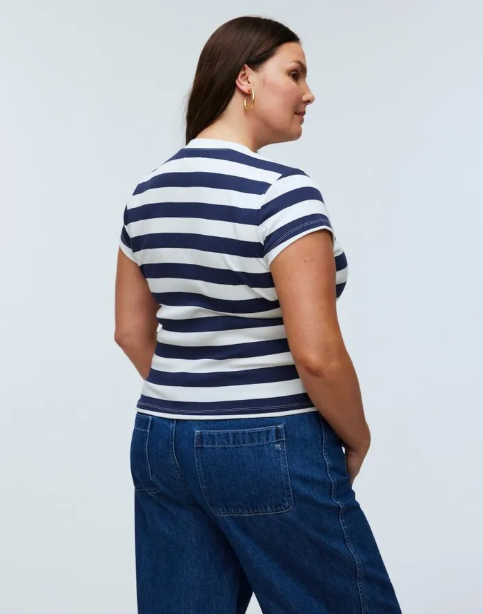 Women Supima Rib Tee Dark Nightfall Madewell Tees