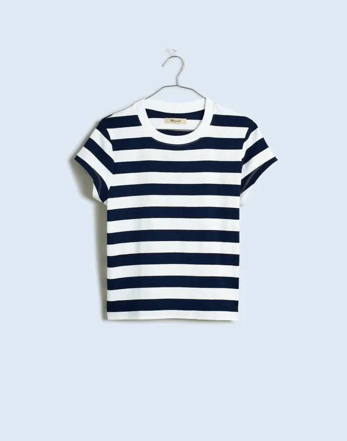 Women Supima Rib Tee Dark Nightfall Madewell Tees