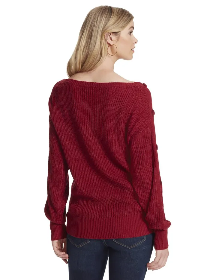 Women Sweaters Jessica Simpson Adley Sweater In Rio Red Rio Red
