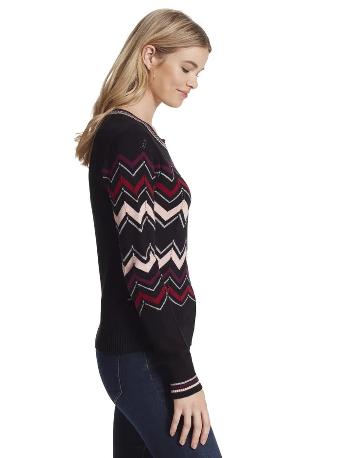 Women Sweaters Jessica Simpson Marcelina Sweater In Black Black Combo