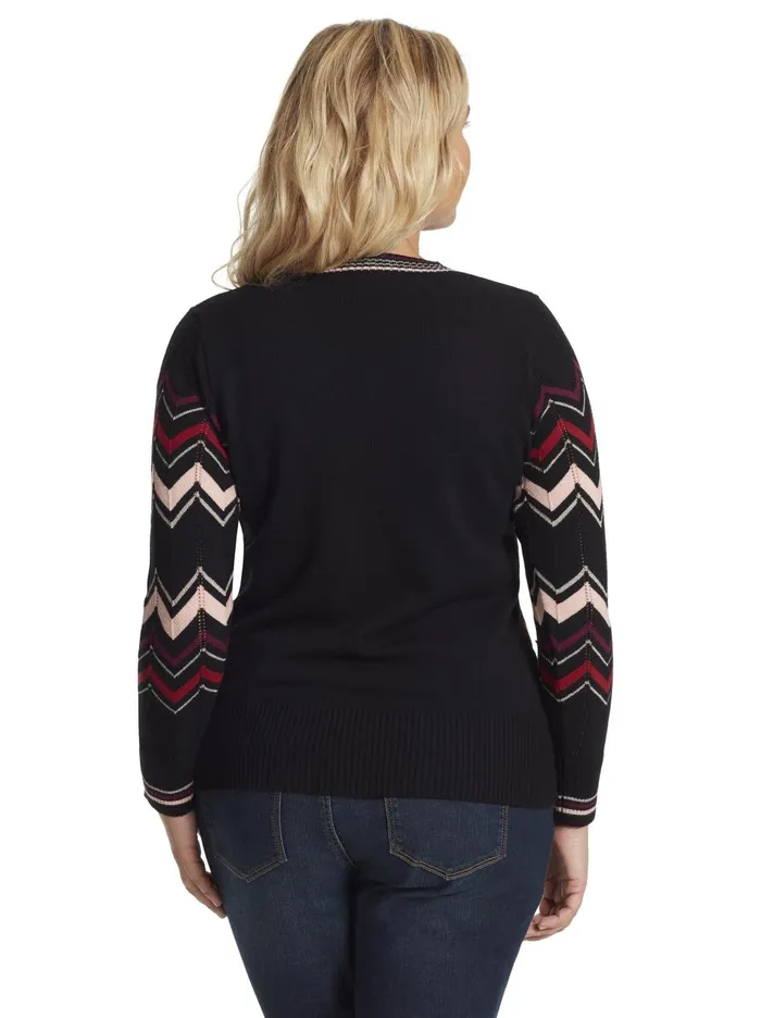 Women Sweaters Jessica Simpson Marcelina Sweater In Black Black Combo