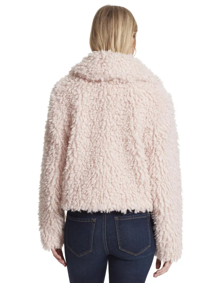 Women Sweaters Jessica Simpson Sasha Fur Jacket In Sepia Rose Sepia Rose
