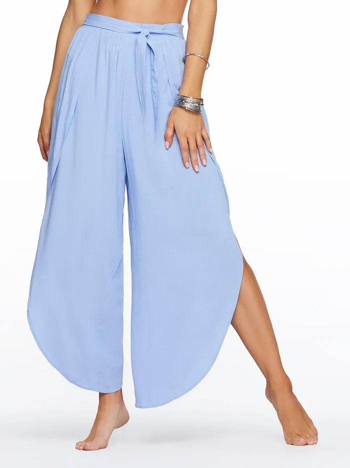 Women Swim Jessica Simpson Beach Pant In Blue Mist Solid Blue Mist