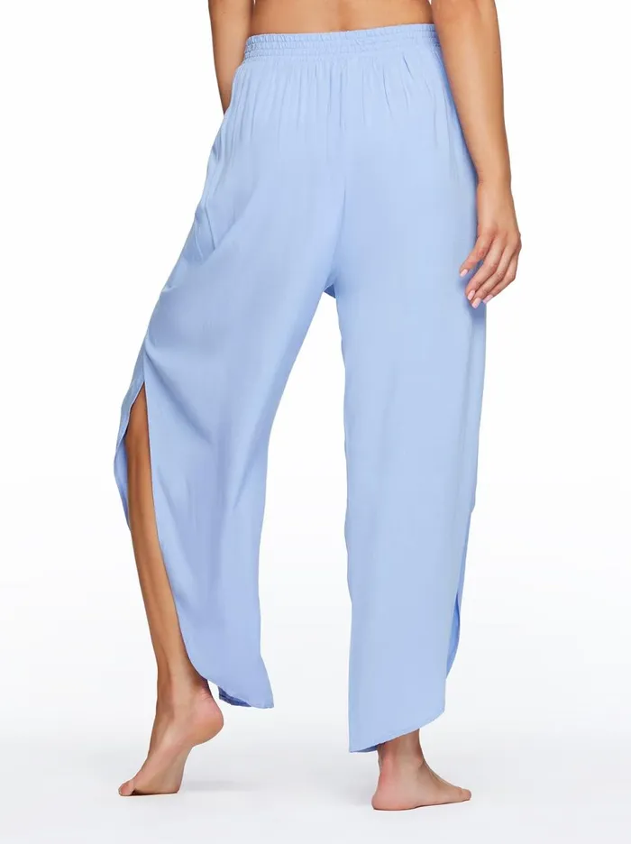 Women Swim Jessica Simpson Beach Pant In Blue Mist Solid Blue Mist