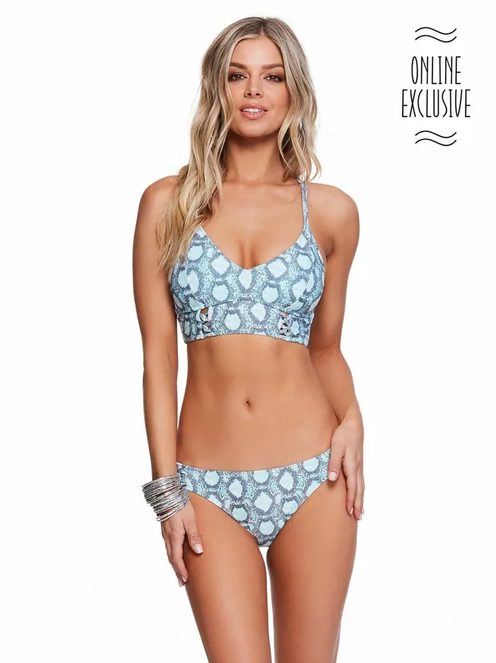 Women Swim Jessica Simpson Snake Eyes Cropped Cami In Mist Snake Eyes Mist