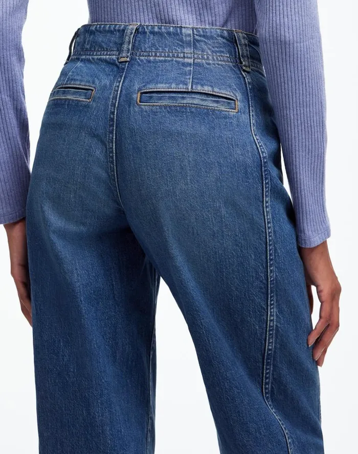 Women Tapered Denim Trousers In Concho Wash Concho Wash Madewell Jeans