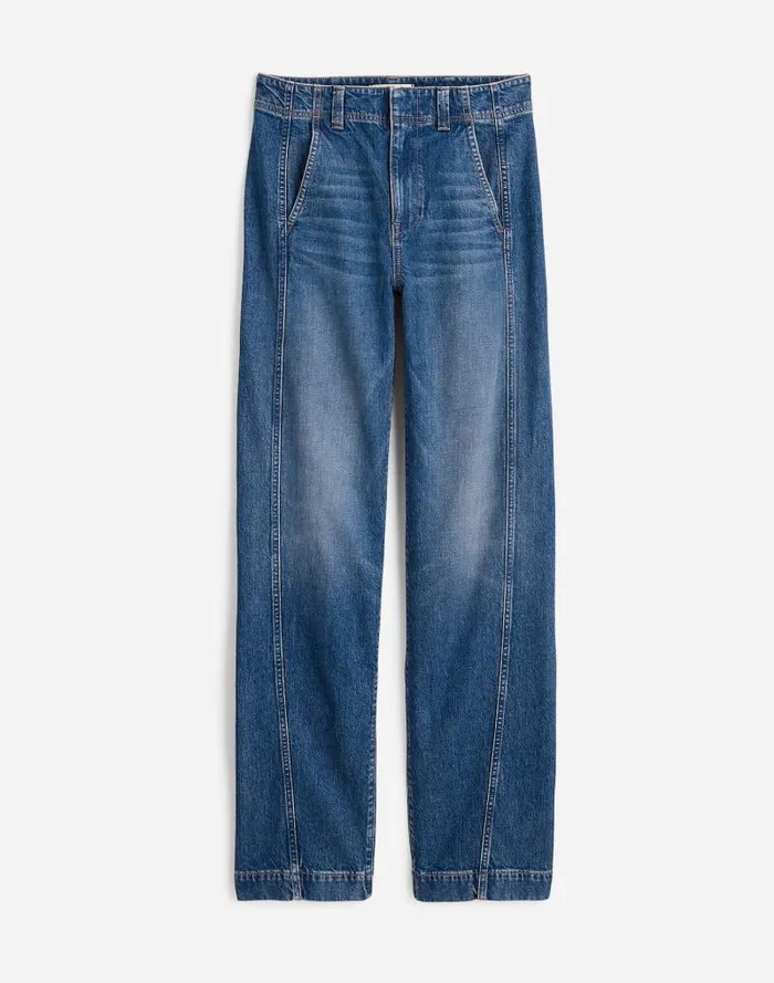 Women Tapered Denim Trousers In Concho Wash Concho Wash Madewell Jeans