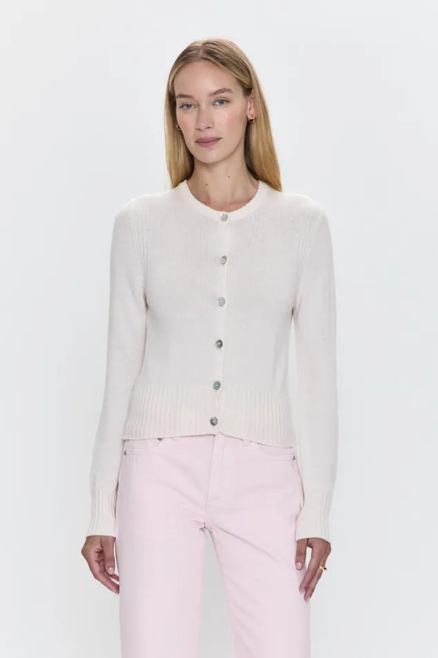 Women Taye Shrunken Cardigan 8211 Barely Pink Pistola Denim Sweaters and Knits