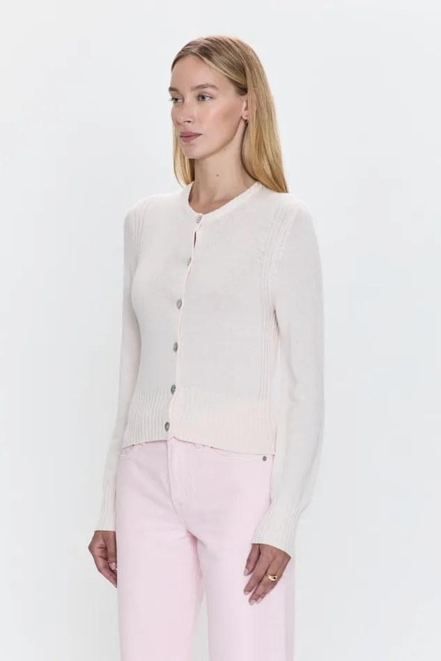 Women Taye Shrunken Cardigan 8211 Barely Pink Pistola Denim Sweaters and Knits