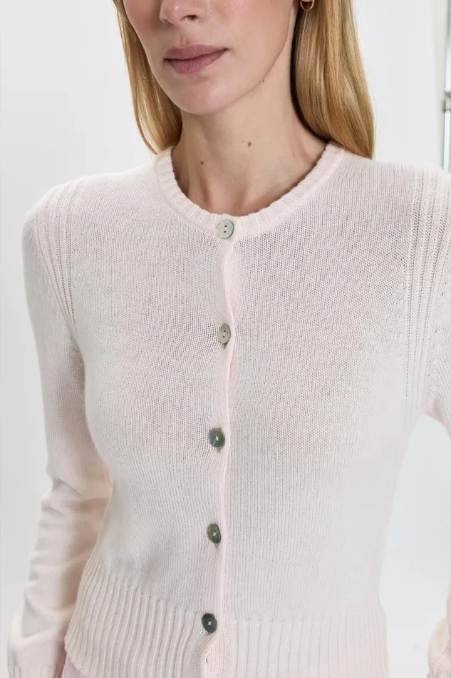 Women Taye Shrunken Cardigan 8211 Barely Pink Pistola Denim Sweaters and Knits