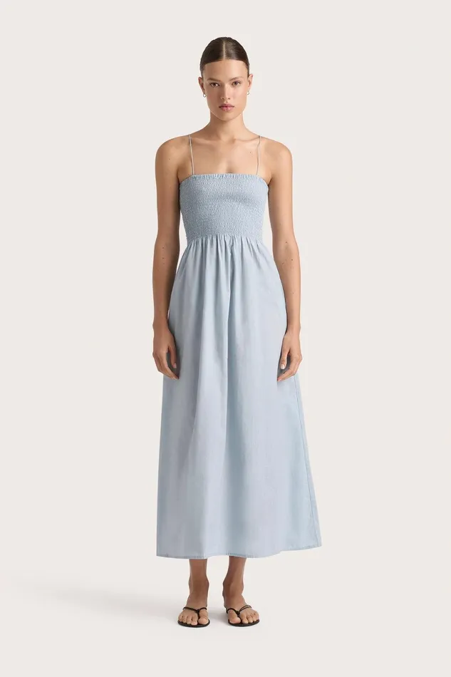 Women Tergu Maxi Dress Sky Blue Faithfull The Brand Dresses
