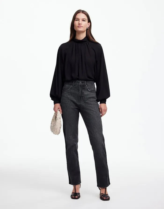 Women The 03990s Straight Jean In Rojas Wash Tux Stripe Edition Rojas Wash Madewell Jeans