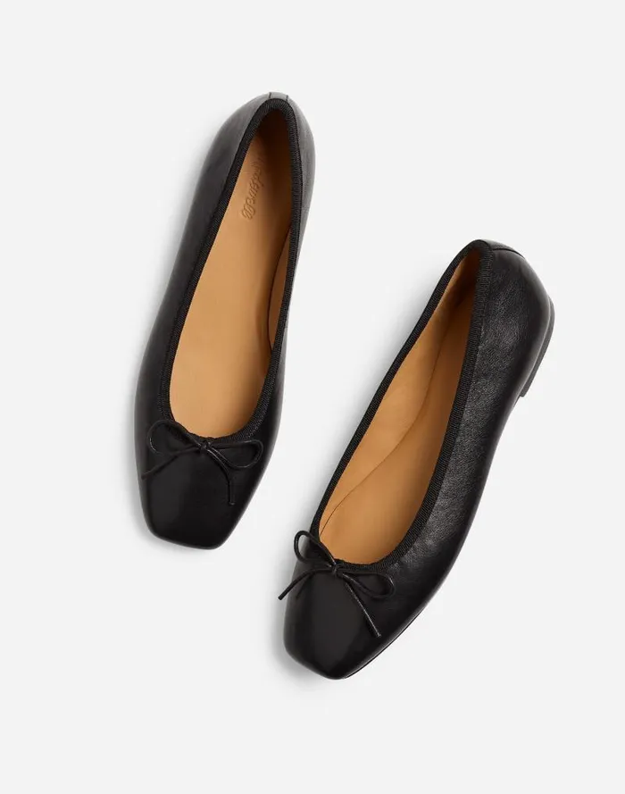 Women The Anelise Ballet Flat True Black Madewell Flats and Loafers
