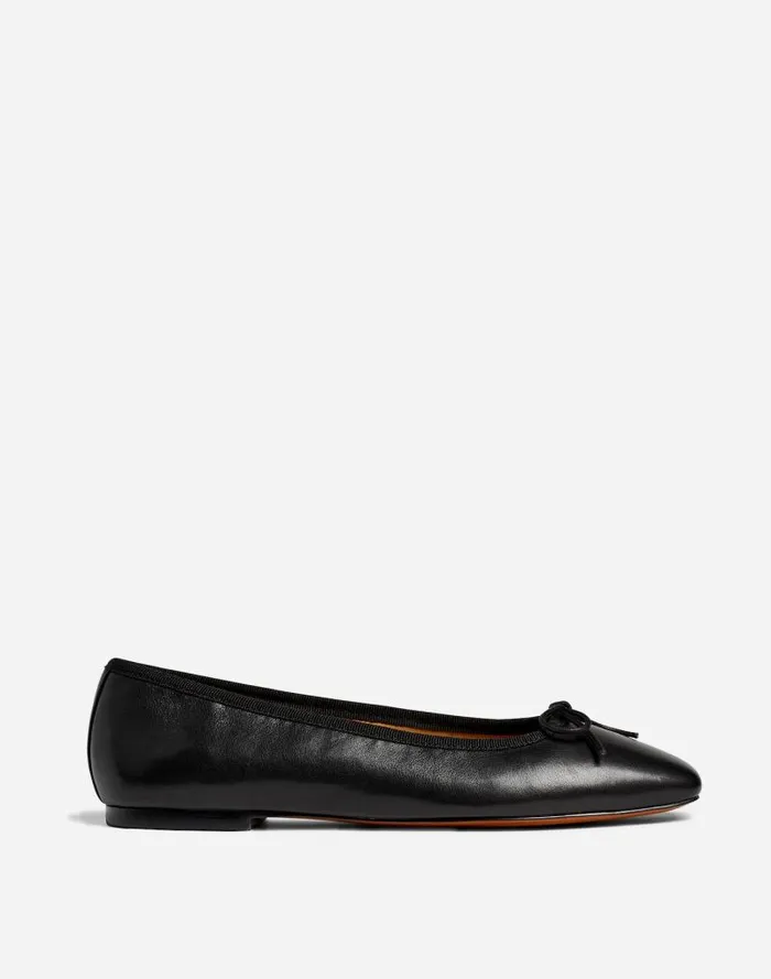 Women The Anelise Ballet Flat True Black Madewell Flats and Loafers