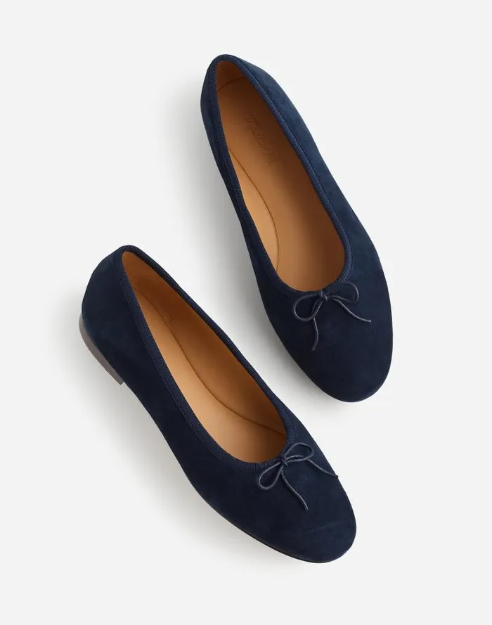 Women The April Ballet Flat Deep Indigo Madewell Flats and Loafers