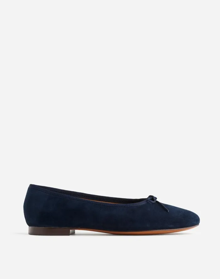 Women The April Ballet Flat Deep Indigo Madewell Flats and Loafers