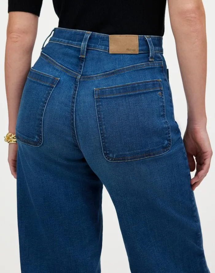Women The Curvy Emmett WideLeg Jean Patch Pocket Edition Allentown Wash Madewell Jeans