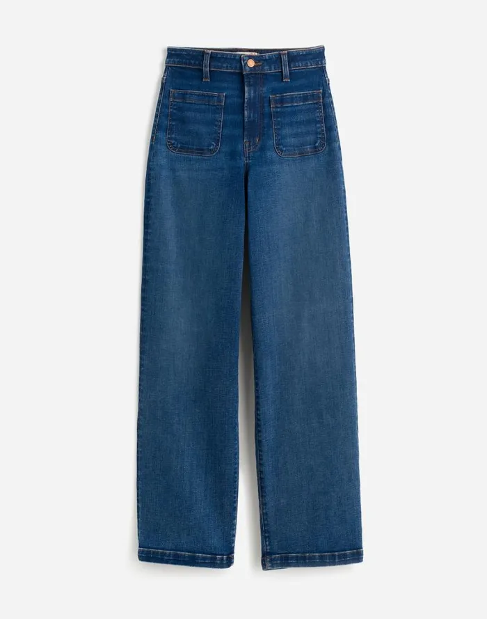Women The Curvy Emmett WideLeg Jean Patch Pocket Edition Allentown Wash Madewell Jeans