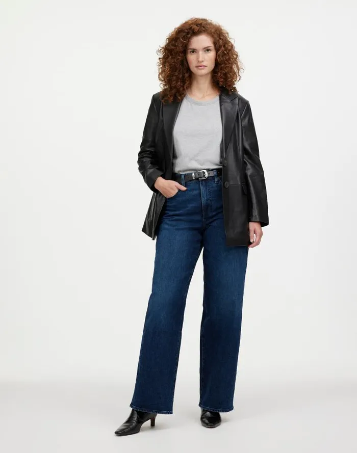 Women The Curvy Perfect Vintage WideLeg Jean Nighthawk Wash Madewell Jeans