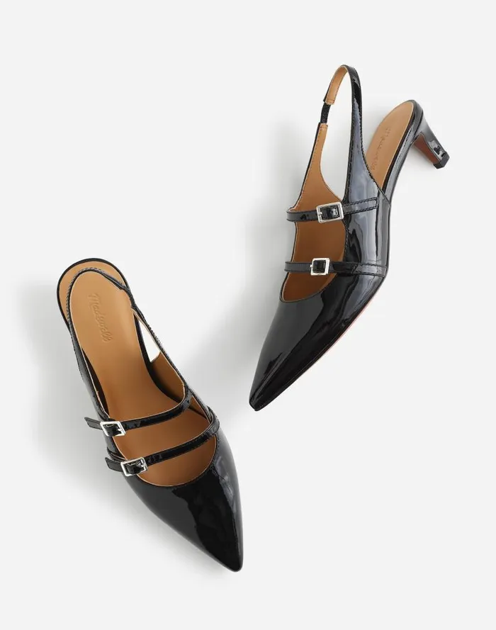 Women The Davina Slingback Pump True Black Madewell Heels