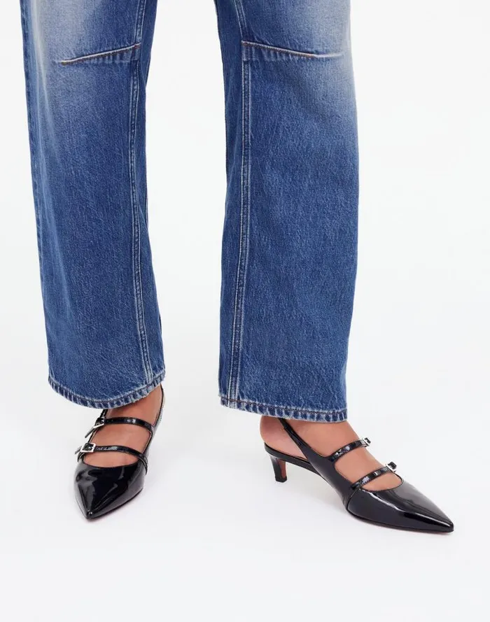Women The Davina Slingback Pump True Black Madewell Heels