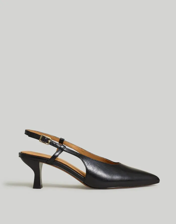 Women The Debbie Slingback Pump True Black Madewell Heels