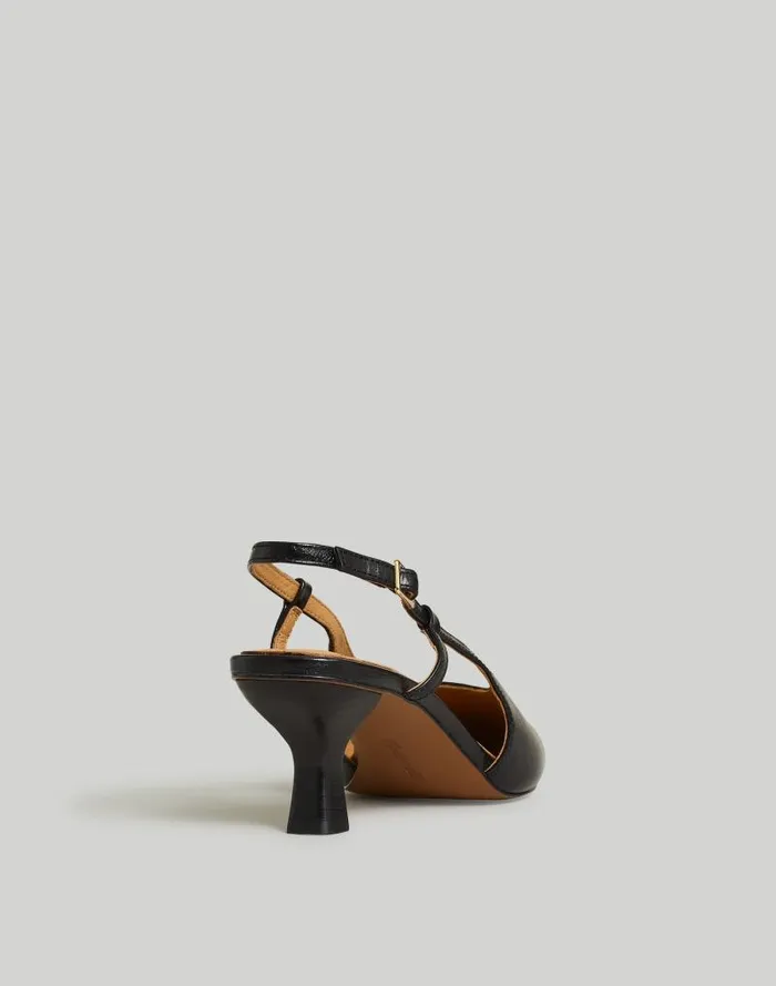 Women The Debbie Slingback Pump True Black Madewell Heels