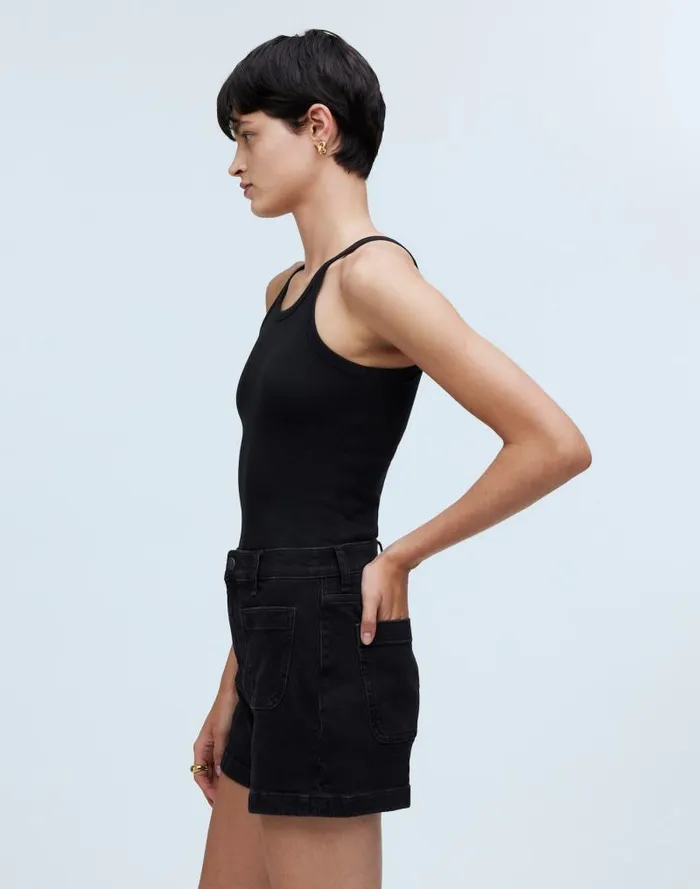 Women The Denim Emmett Short Patch Pocket Edition Sendhurst Wash Madewell Shorts